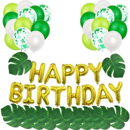 Jungle-themed Party Supplies Hawaii Turtle Leaf Dinosaur Party Forest Birthday Party