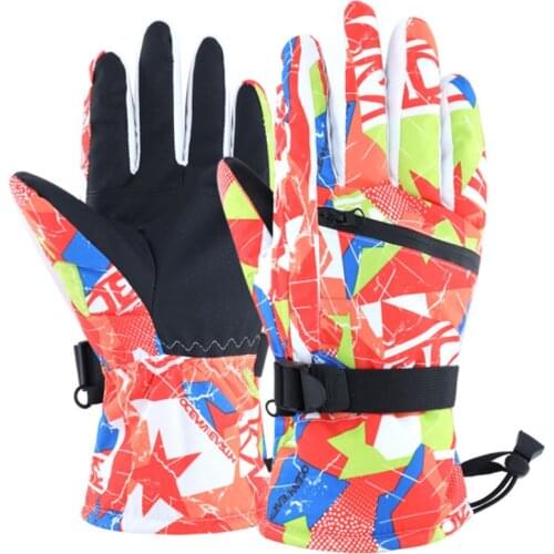 Outdoor Skiing Gloves Warm Winter Plus Velvet Thick Waterproof Motorcycle Gloves Climbing Riding Touch Screen Gloves Unisex