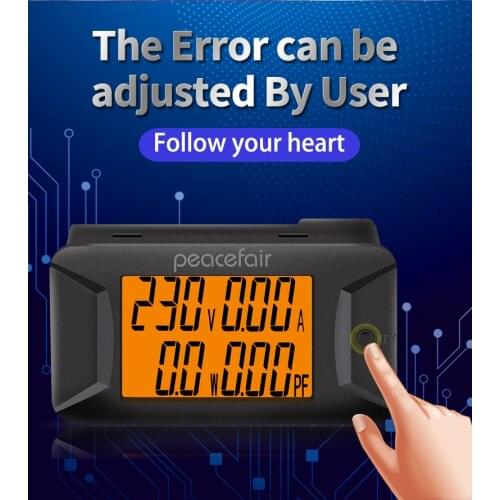 AC Power Wattmeter Meter 400V 100A Digital Voltmeter Multimeter Voltage Current Electrical Watt Ener Instrument Monitor