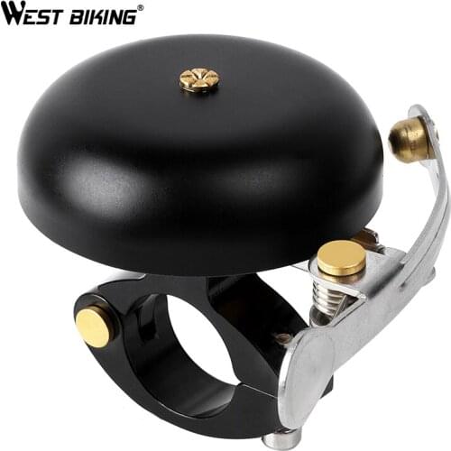 WEST BIKING Vintage Ordinary Bell For Bike Crisp Sound Retro Classical Bike Horn Handlebar Alarm Ring Bell Cycling Accessories