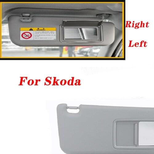 1PCS For Skoda Octavia A5 A7 Kodiaq Superb 2 Rapid Fabia Car Interior Front Sun Visor Panel Sunvisor Makeup Mirror