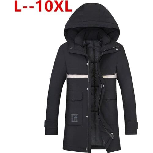 Plus size 10XL 8XL 6XL 5XL Brand Winter Jacket Men Long Parka Jacket Thick Hat Parka Coat Men Quilted Winter Jacket Coat Clothes