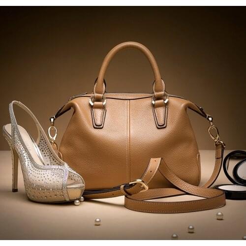 Quenya Office Ladies Hand Bags 100% Genuine Real Leather Shoulder Bag Luxury Brand Black Handbag for Women Causal Tote Bag Large