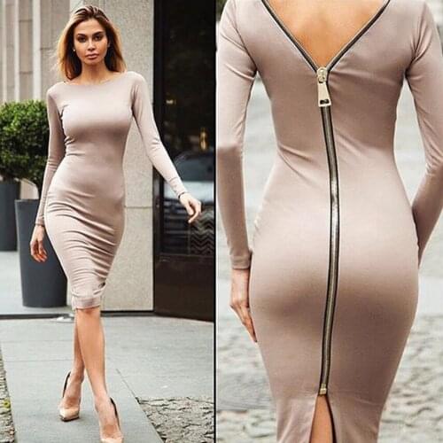 2018 autumn winter knitted charcoal fall dress Long sleeve v neck lace up women dresses Casual bodycon dress vestidos Zippers