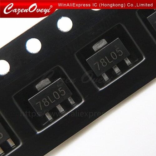 10Pcs/lot 78L05 L78L05 7805 Voltage Regulator 5V 100mA SOT-89 SMD In Stock