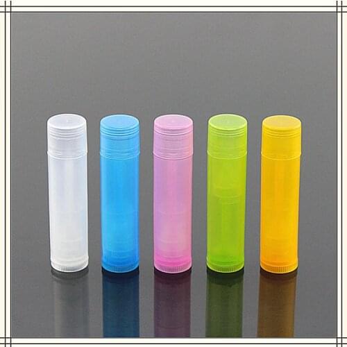 100pcs/lot 5g Makeup Tools Lipstick Tube, Comestic Vials Empty Lipstick Tubes lot 6.4*1.5cm With Candy Color Hot Sales