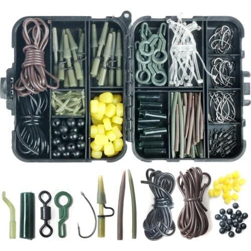 224PCS European Carp Fishing Accessories Fishhook Kit Rig Pesca Gunfish Fishing Feeder Tackle Gear Set Multi Functional Suit