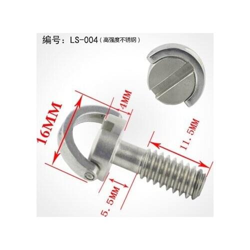 5pcs LS-004 stainless steel long 1/4" ring camera mount bolts and nuts