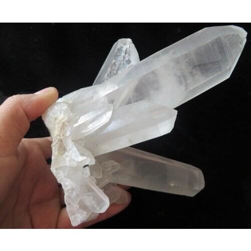 677g AAA Natural White Transparent Crystal Cluster Specimens