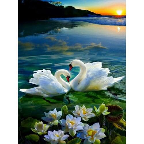 Goose flower diamond painting full diamond art landscape Mosaic living room wall decoration embroidery handmade gift