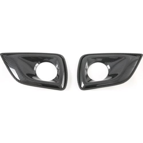 AU05 -for Nissan Navara NP300 2016-2021 Carbon Fibre Car Front Fog Light Lamp Decorative Frame Cover Trim Sticker Accessories