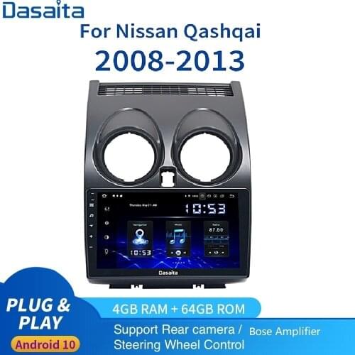 Dasaita for Nissan Qashqai Multimedia j10 j11 2008 2009 2010 2011 2012 2013 Car PX6 Android Autoradio SWC Camera Bose Multimedia