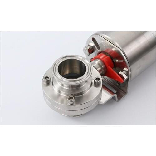 Freeshipping 1pcs SS304 Sanitary pneumatic butterfly valve with Air open pneumatic end clamp