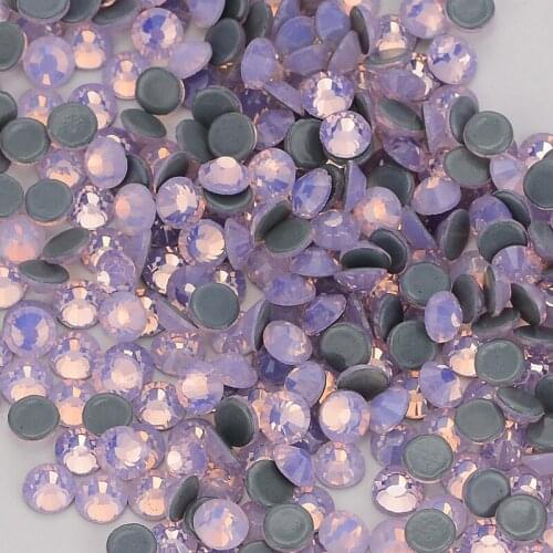 Shining Pink Opal Flat Back HotFix Rhinestones Glass Hot Fix Crystals Rhinestones Clothing Bag Shoes Nail Art Crystal