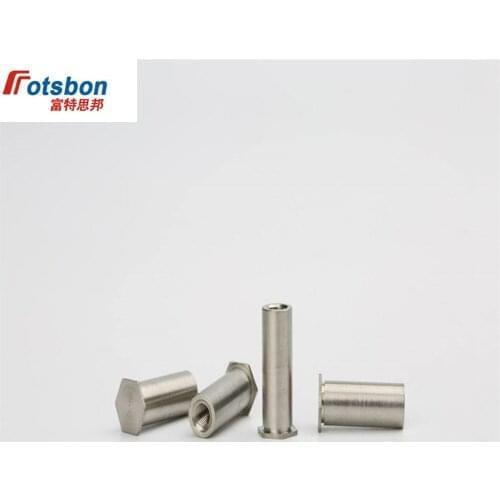 BSO-M3-8 Hex Rivet Blind Hole Threaded Standoffs Self Clinching Feigned Crimped Standoff Server Cabinet Sheet Metal Spacer PEM