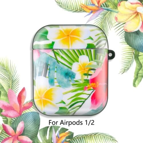 For AirPods Case Vintage Flower Soft Sillion Wireless Bluetooth Earphone Cases For Apple Airpods 2 Cover Funda Fashion