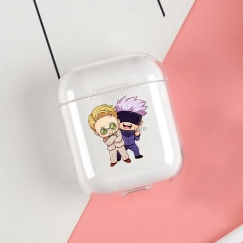 Jujutsu Kaisen Nanami and Gojo Cases For Apple AirPods 1 2 Case Clear Wireless Bluetooth Earphone Case Protective Shell