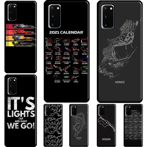 Formula 1 F1 Racing Circuit Coque For Samsung Galaxy Note 20 Ultra Note 10 Plus S20 FE S21 Ultra S8 S9 S10 Plus Case