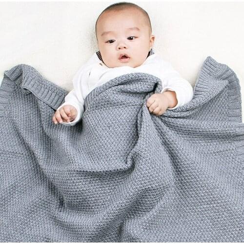 Baby blanket 80*100cm newborn knitted blanket stroller accessories outdoor warm baby basket air conditioning nap blanket