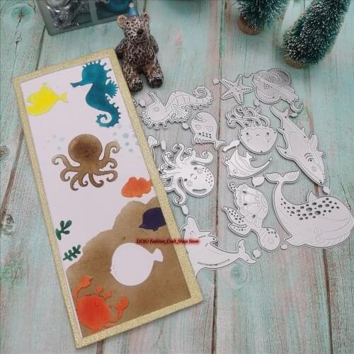 Seaweed Marine life Metal Cutting Dies Stencils for DIY Scrapbook Photo Album Paper Card Decorative Craft Embossing Die New 20