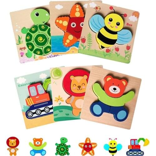 Montessori Toys 3D Puzzle Montessori Materials Wooden Educational Toys For Children Brain Development Teaching Aids Learning Toy