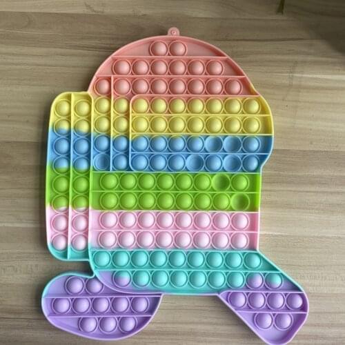 Hot New 35cm Big Size Push Bubbles Simple Dimple Amonged As Pop Its Fidget Toys Giant Stress Reliever Antistress Bubbles Game