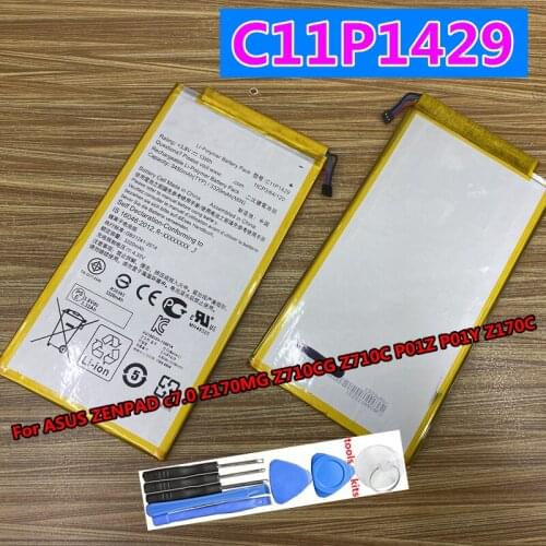 New High Quality P01Z P01Y Z170CG 3450mAh Battery C11P1429 For ASUS ZENPAD C 7.0 c7.0 Z170MG Z710CG Z710C P01Z P01Y Z170C