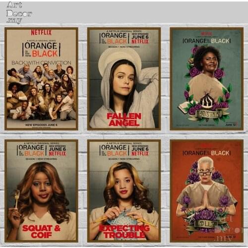 Orange Is the New Black Retro Kraft Paper Movie Poster For Home Art Decoration Posters