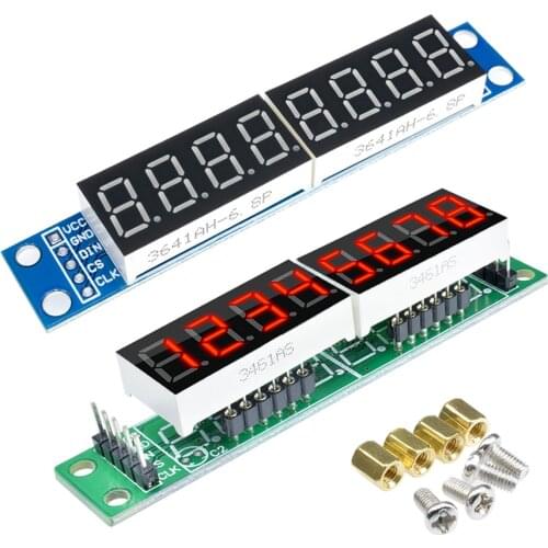 8 Digit Bit MAX7219 Digital Tube Display Module Board 7 Segment Digital LED Display 5V/3.3V Controller for Arduino 51/AVR/STM32