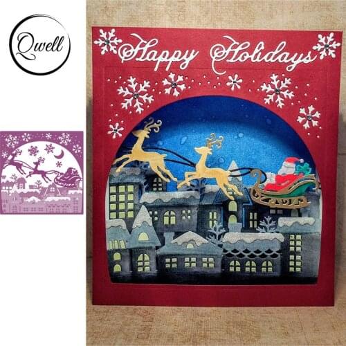 QWELL Christmas Eve Santa Claus Metal Cutting Dies for Scrapbooking and Card Making Paper Embossing Craft New 2019 die cuts