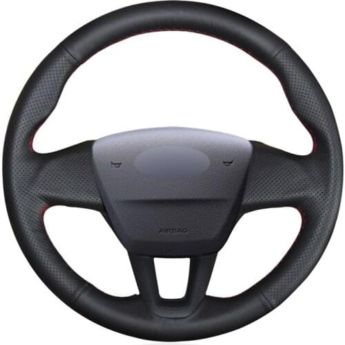 Hand-stitched Artificial leather Car Steering Wheel Cover for Ford Focus 3 2015-2018 (NO Multi-Function Button)