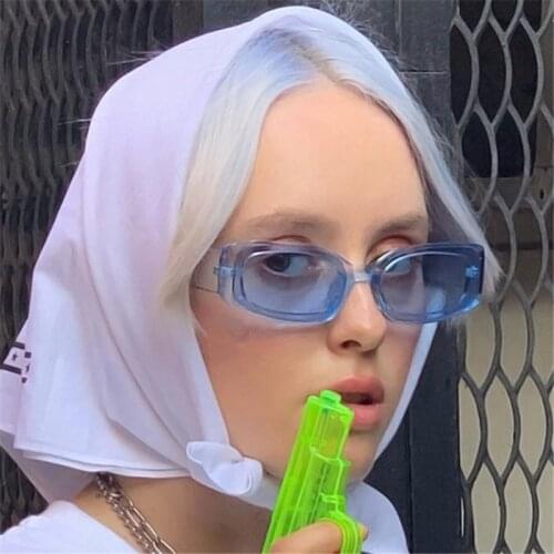 Rectangle Sunglasses Women Men Fashion Retro Small Sun Glasses Female Black Red Glasses Vintage Eyeglasses Shades UV400