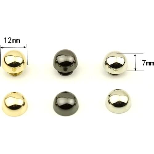 Strap Rivets Screw Mushroom Dome Bolt Round Head Screws Punk Metal Nail Cloth Button For Luggages 12mm
