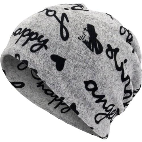 Unisex Letter Print Scarf Beanie Cap Casual Outdoor Convertible Windproof Hats Hip Hop Caps Autumn Winter Wram Hat Шапка Женская