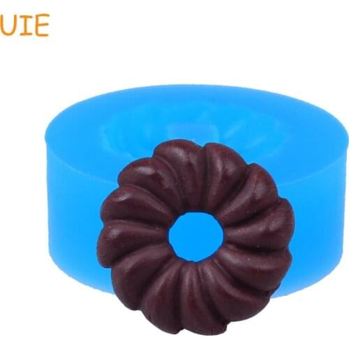 TYL039U 18.8mm Cruller Donut / Doughnut Silicone Mold - Miniature Food, Fondant, Chocolate, Cookie Biscuit, Candy, Resin Clay