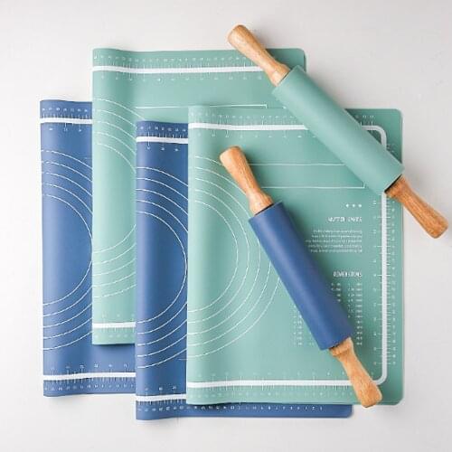60x40cm Silicone Baking Mat Non-Stick Pastry Rolling Kneading Pad Pizza Dough Maker Rolling Pins Kitchen Gadgets