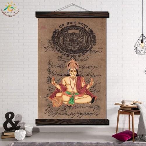 Hanuman Hindu God Modern Wall Art Print Pop Art Picture And Poster Frame Hanging Scroll Canvas Painting Canvas Poster