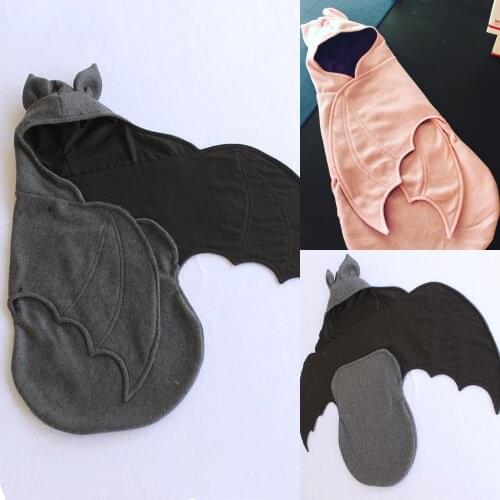 Pudcoco Newborn Infant Sleeping Bags Baby Soft Cotton Swaddle Blanket Wrap Cartoon bat Sleeping Bag 0-6M