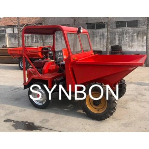 Construction four-wheel dump truck Diesel hydraulic front dump truck 1 ton diesel construction four-wheel dump truck