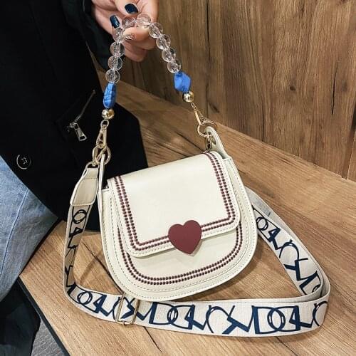 Crossbody Bag for Women Leather Shoulder Bag Sac A Main Luxury Pearl Handbag Leather Shoulder Bags Female Vintage Messenger Bags