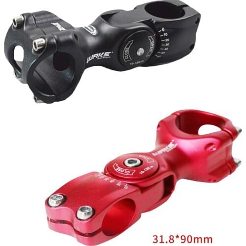 WAKE MTB Bike Angle adjustable stem A-Head bike 31.8*90mm 3D Forged Adjustable Mountain folding bicycle Handlebar stem riser
