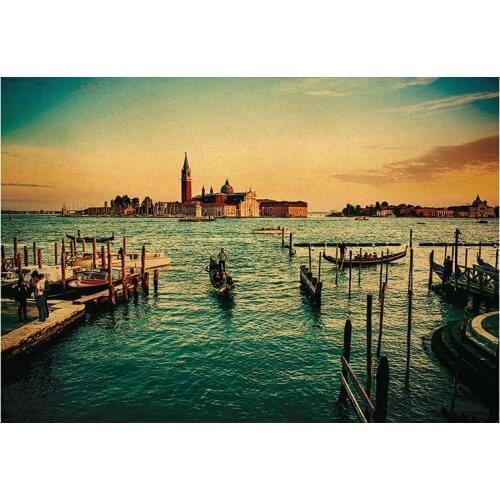 Vintage Landscape Poster and Prints Kraft Paper Home Decor Wall Art Decorative Painting Wall Sticker Coffee Household