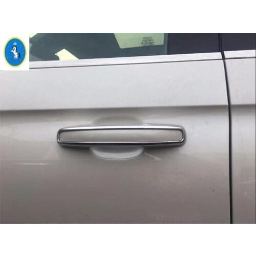 Yimaautotrims For Ford Expedition 2018 - 2020 ABS Chrome Door Handle Stripes Cover Trim 4 Pcs / Set