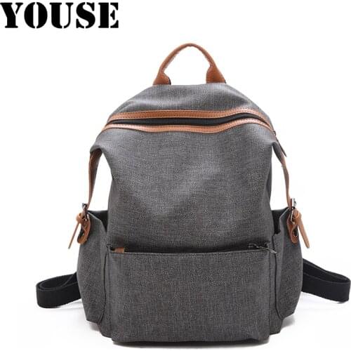 YOUSE Brand New Womens Bags Fashion Trends Retro Backpacks Pure Color Backpack for Women Mochila Cute Backpack Small Backpack