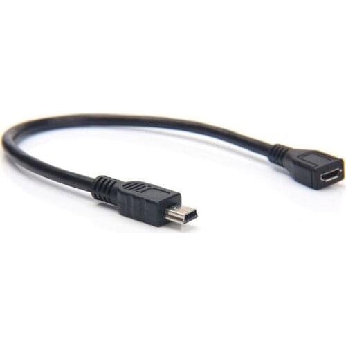 0.25M USB 2.0 Mini 5-Pin Male to Micro Female Adapter Cable EM88
