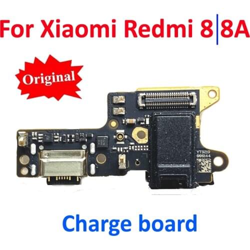 100% Original For Xiaomi Redmi 8 8A Charging Port PCB Board USB Charge Dock Connector with Microphone Flex Cable