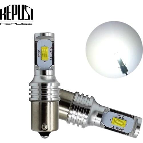 2x 1156 P21W BA15S S25 Car LED Bulb Reversing light Tail Bulb Rear Fog lamp signal light backup lamp DRL white 72W 12V 24V