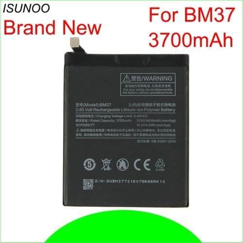 2pcs/lot BM37 Battery For Xiaomi Xiao mi Mi 5s plus Mi5s plus 3700mAh Mobile Phone Batteries