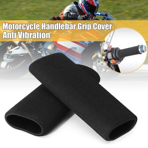 2 X Motorcycle Slip-On Grip Cover Motorbike Foam Anti Vibration Comfort Hand UV Resistant Comfort 4MM Thickness Cycling Part