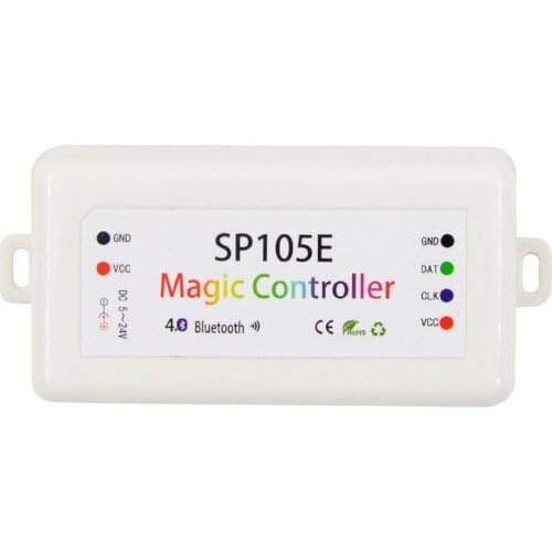 20pcs DC5-24V 2048 Pixels SP105E LED Magic Controller 4.0 Bluetooth APP Controller WS2801 WS2811 WS2812B SK6812 LDP8806 Strip